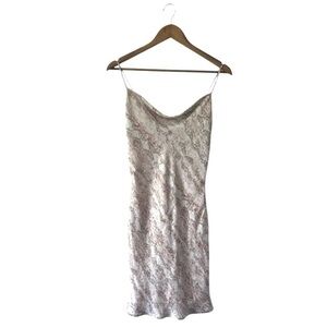 FATE Anthropologie Pink Blush Snakeskin Animal Print Cocktail Dress Mini Small